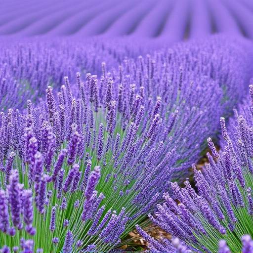 Campi di lavanda in fiore nella campagna toscana