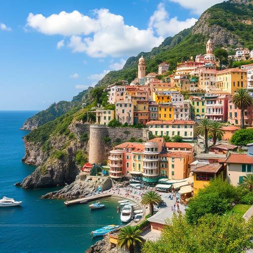 La costiera amalfitana con vista su Positano, Campania